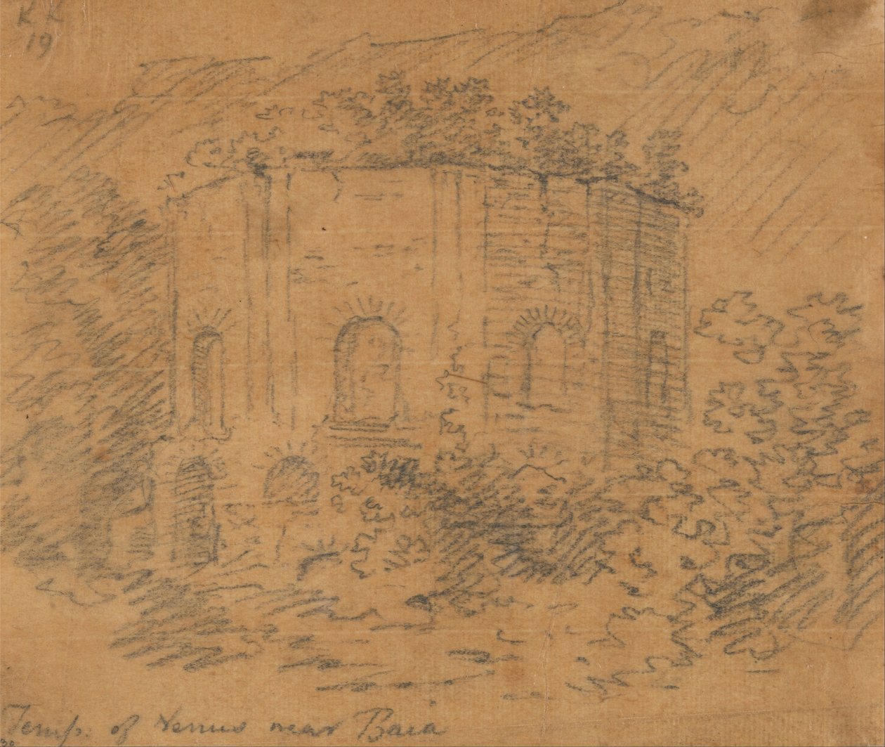 Templo de Vênus perto de Baia de John Robert Cozens