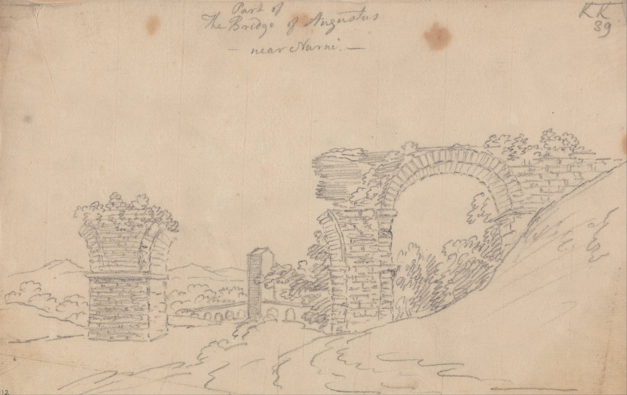 A ponte de Augusto perto de Narni de John Robert Cozens