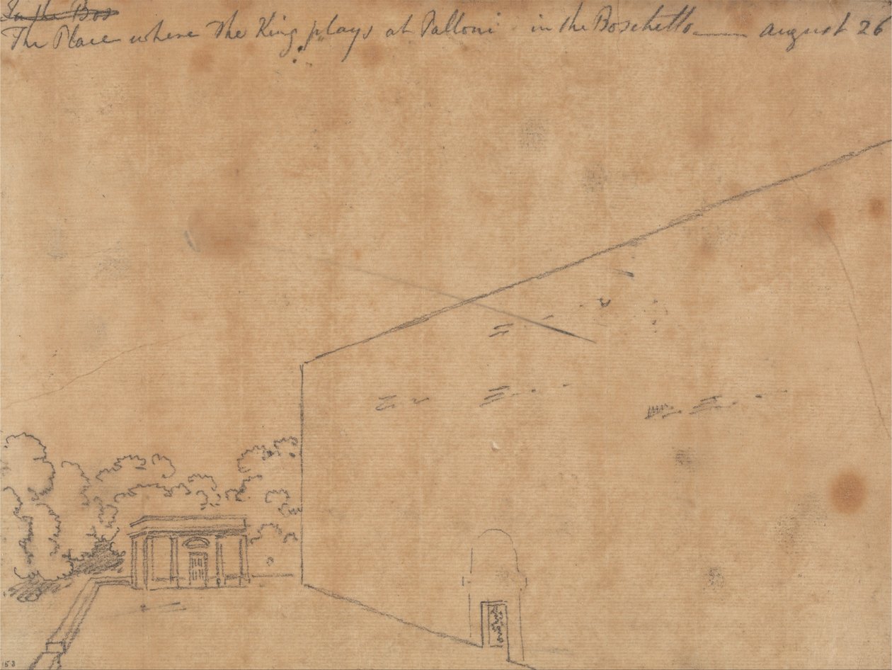 O lugar onde o rei joga em Palloni de John Robert Cozens