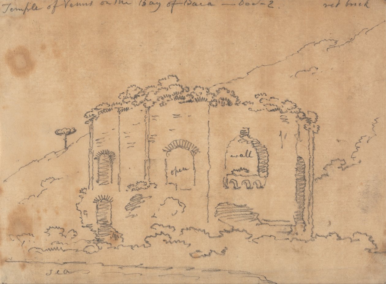 O Templo de Vênus na Baía de Baia, 2 de dezembro de John Robert Cozens