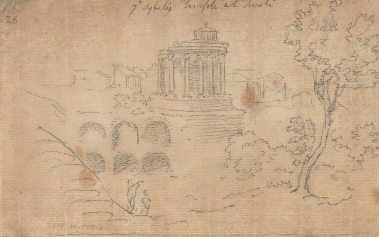 Ye Sybils Temple no Tivoli de John Robert Cozens