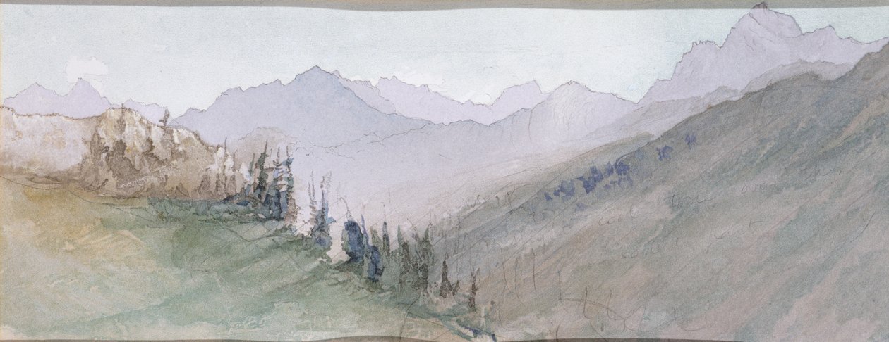 Montanhas de Savoy visto do Brezon (chromolitho und wc) de John Ruskin