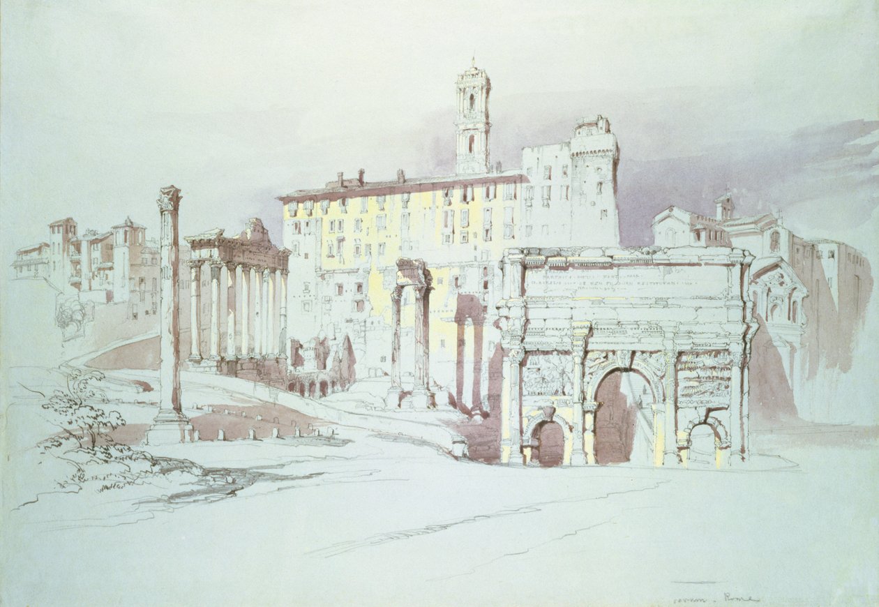 O Fórum, Roma, século 19 de John Ruskin