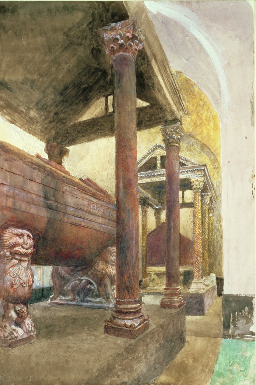 A, túmulo, de, frederick ii, catedral palermo, sicília, 19o século de John Ruskin