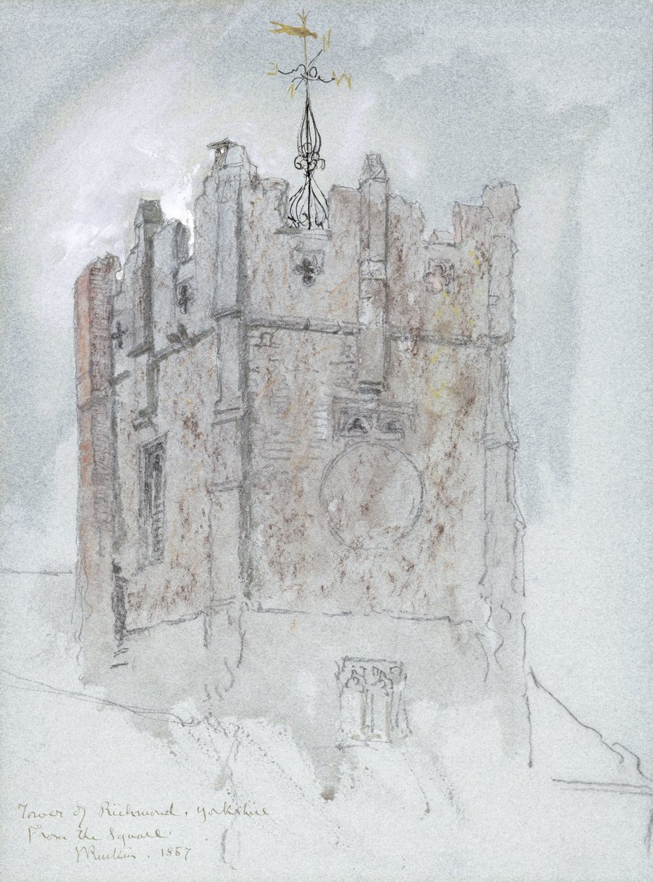 A Torre da Igreja da Trindade, Richmond, 1867 de John Ruskin