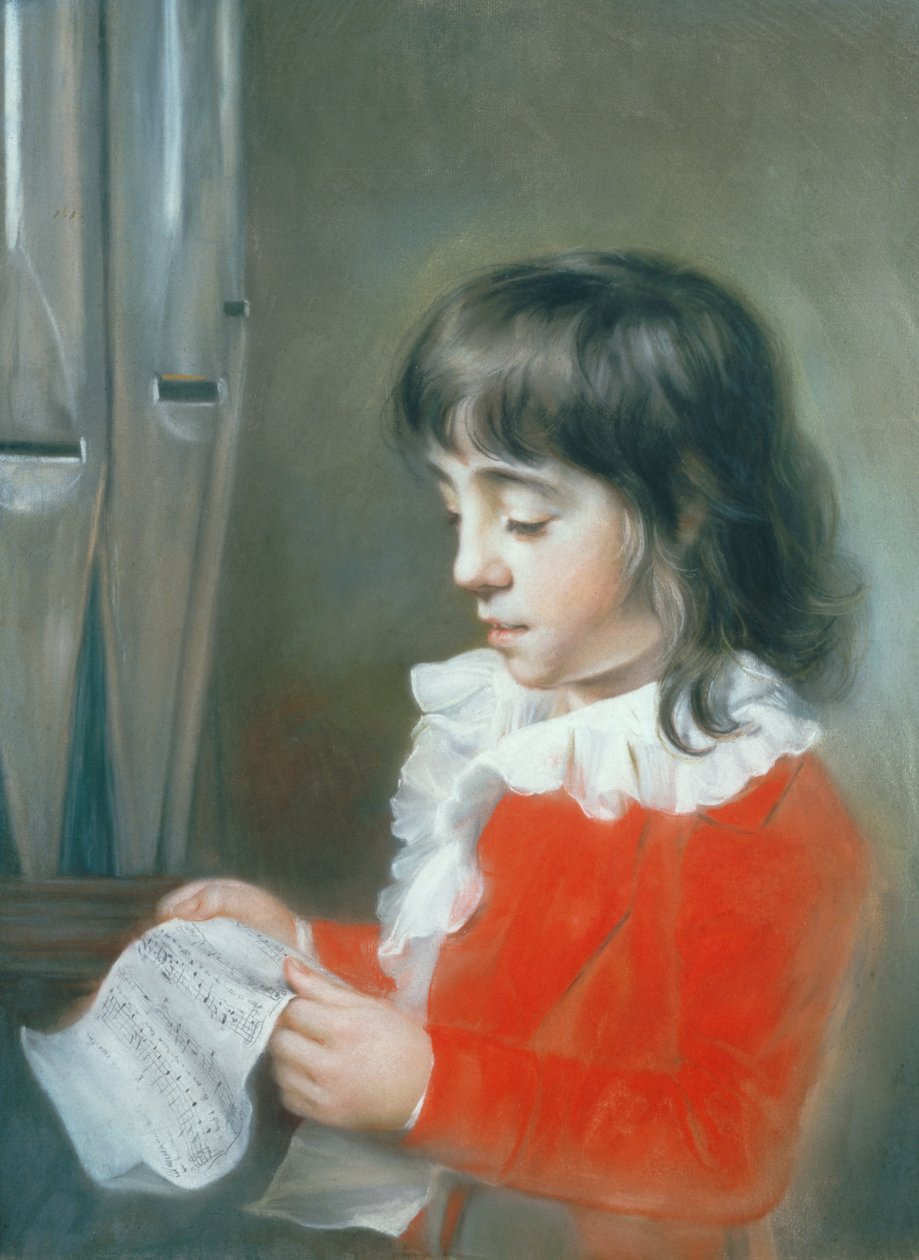 Master Groves, um menino da capela real (pastel) de John Russell