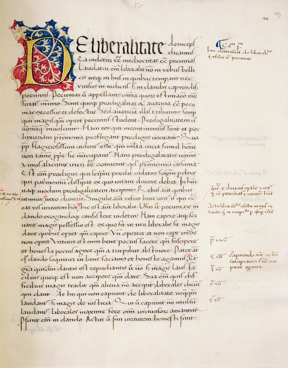 Ms.228, f.29r: Página de &39;Ética e Política Nicomachean&39; de Aristóteles, 1452 de John Russell