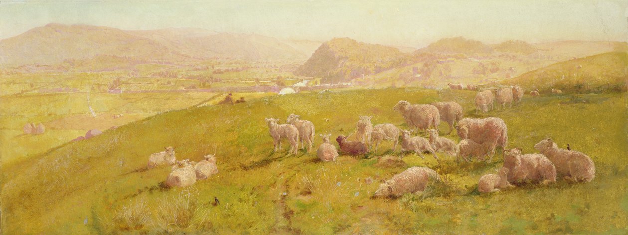 O Vale de Towy, 1873 de John Samuel Raven