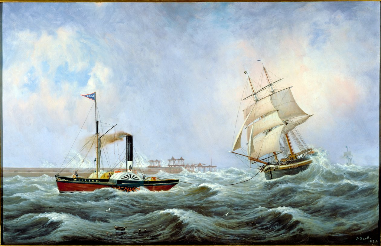 O brigadeiro "amor fraternal" e o puxão "William", 1875 de John Scott