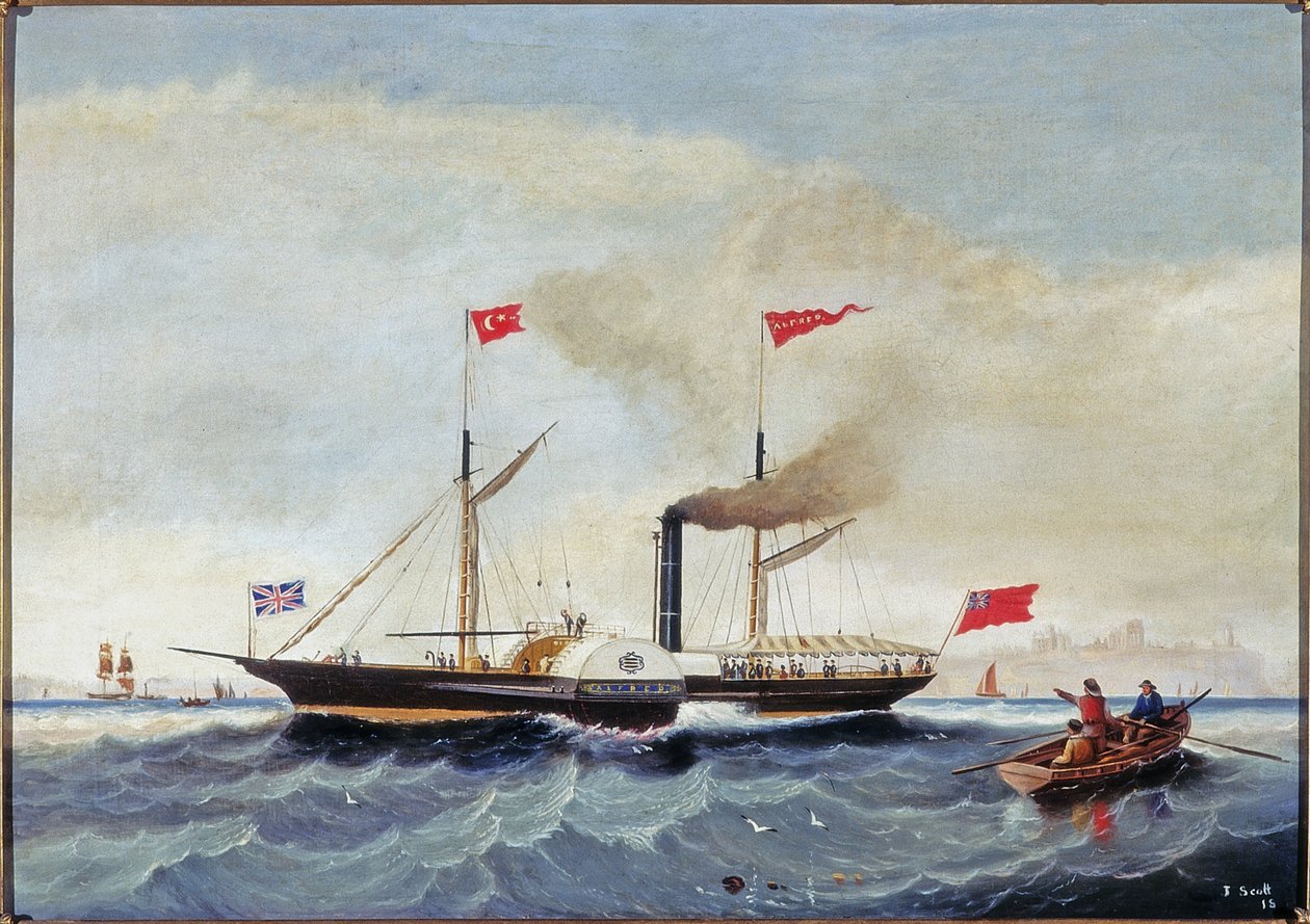 O rebocador a vapor &39;Alfred&39; de Tynemouth, c.1856 de John Scott