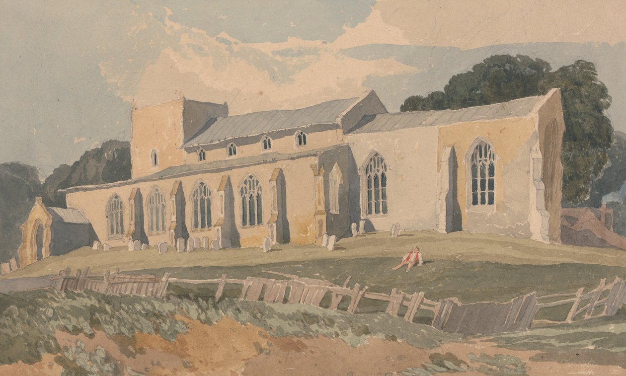 Igreja de Blickling, Norfolk, do Sudeste de John Sell Cotman