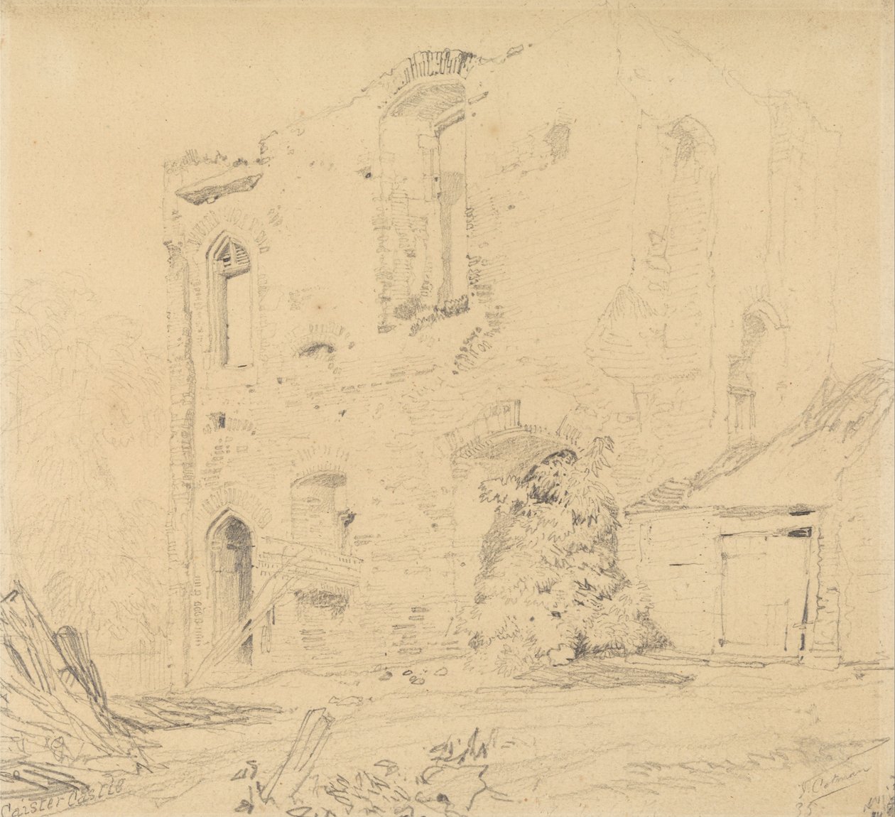 Castelo de Caister, Norfolk de John Sell Cotman