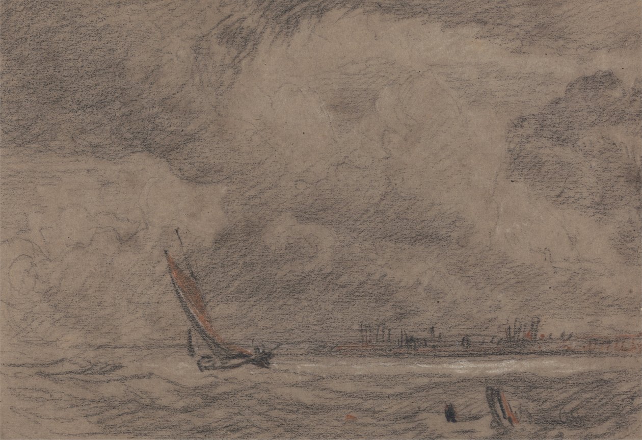 Navio de pesca fora de Yarmouth de John Sell Cotman