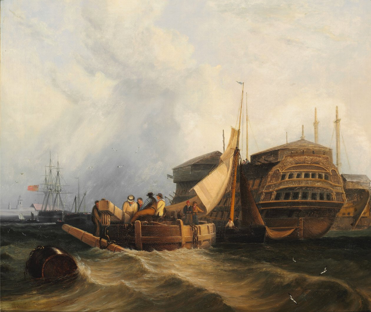 Cena do porto de John Sell Cotman