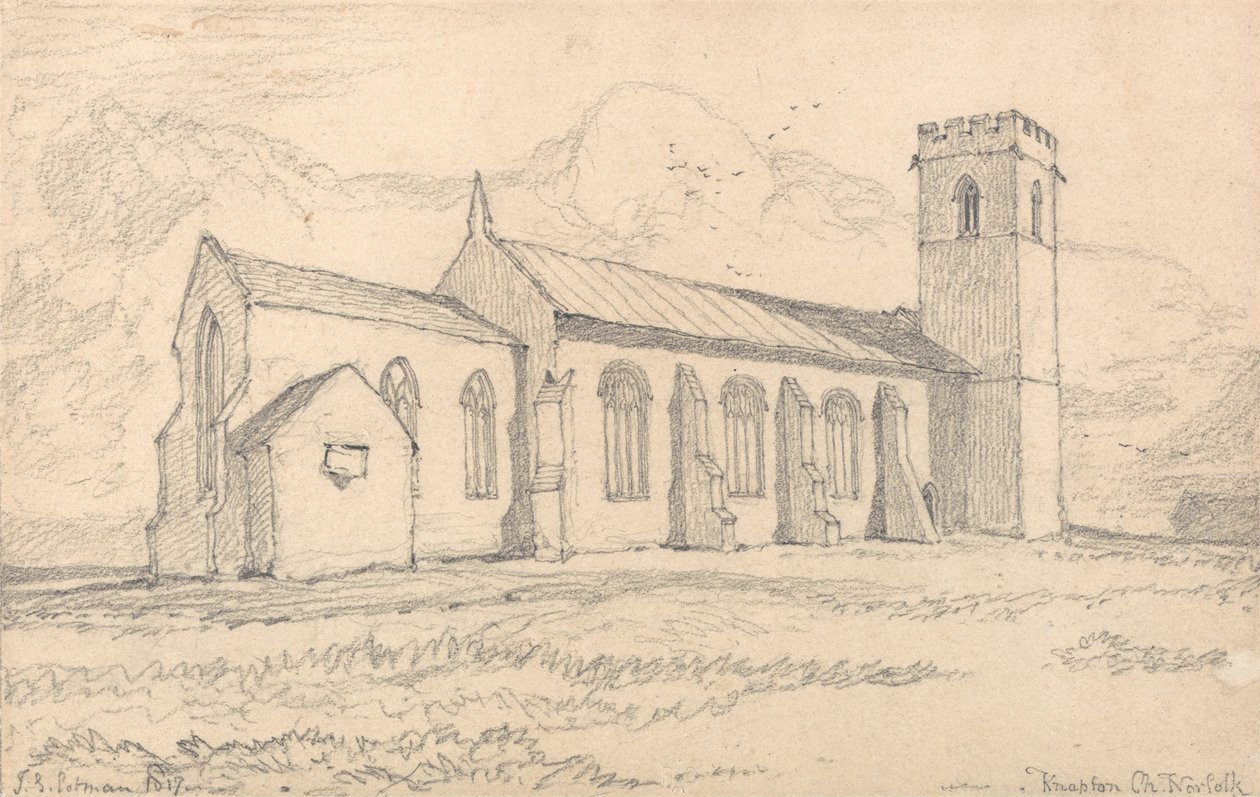Knapton Church, Norfolk, do Nordeste de John Sell Cotman