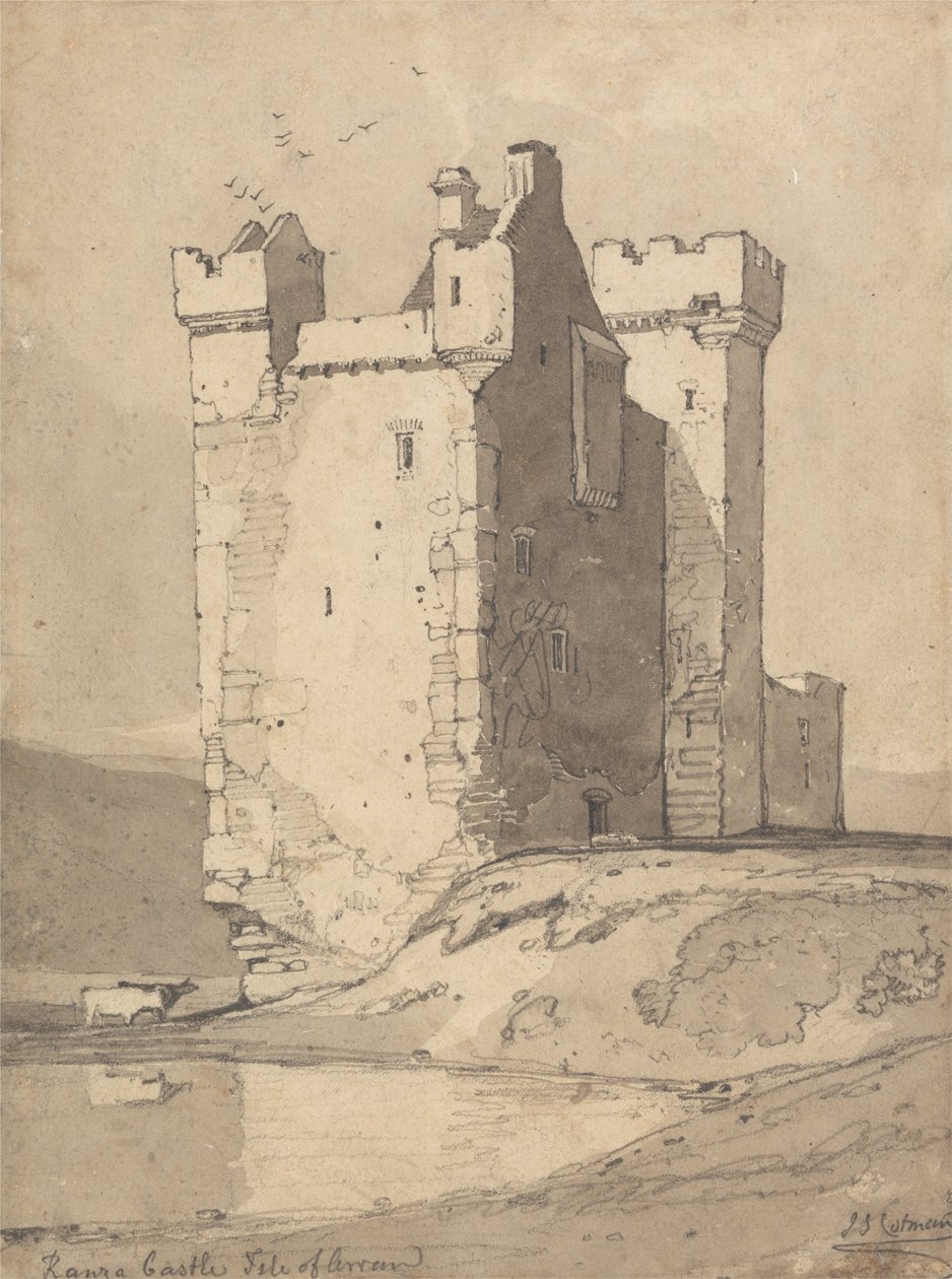 Castelo loch, ranza, ilha, de, arran, escócia de John Sell Cotman