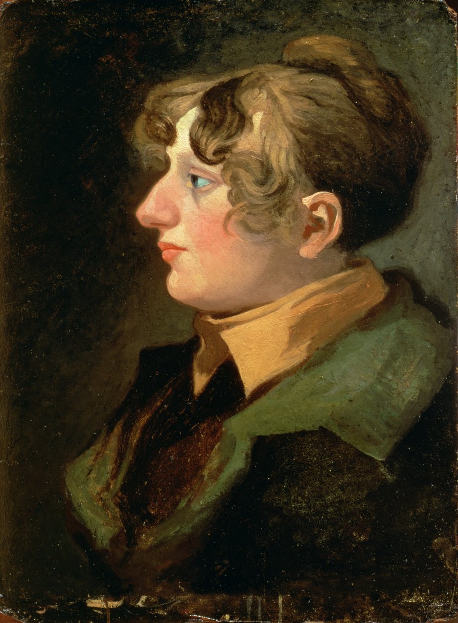 Retrato da Sra. John Vender Cotman (óleo no painço) de John Sell Cotman