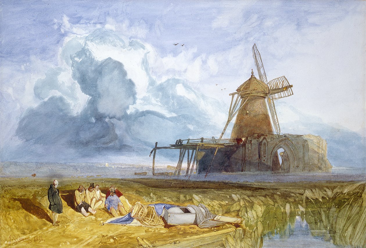 St. Benets Abbey, Norfolk, 1831 (wc no papel) de John Sell Cotman