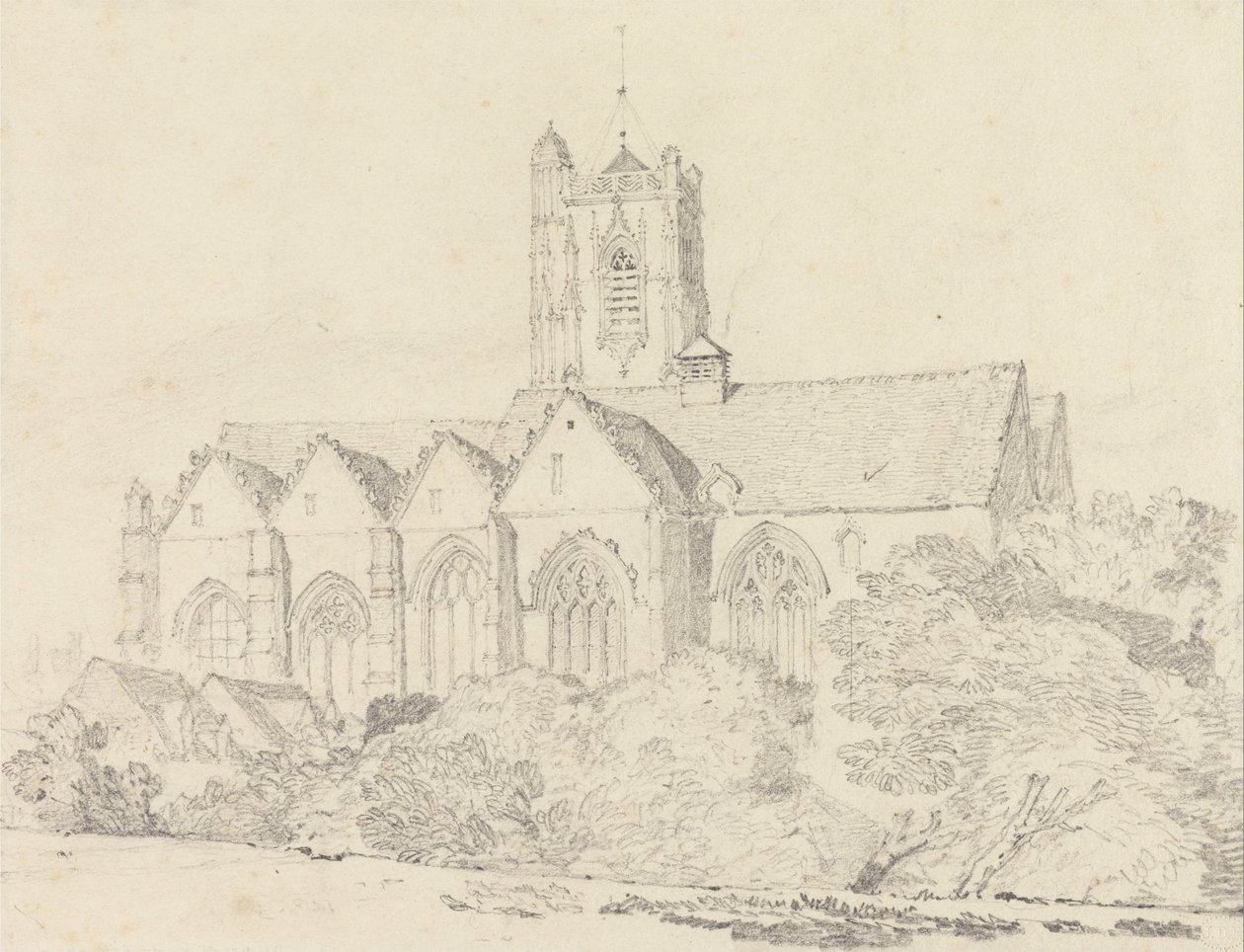 A Igreja de São João, Peronne (Somme) de John Sell Cotman