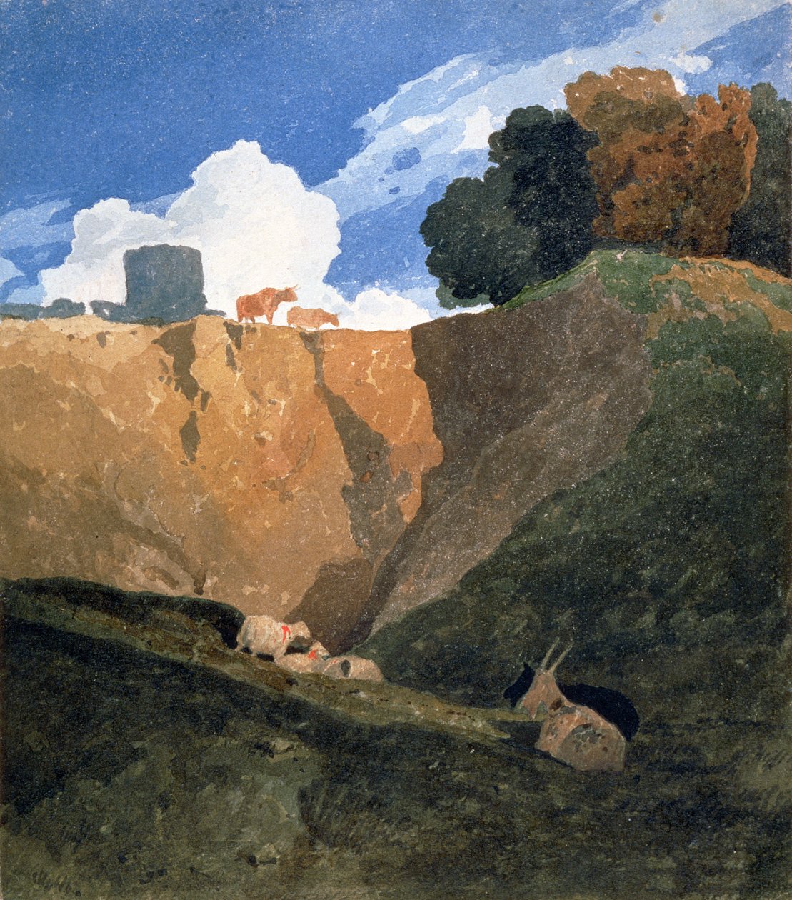 O poço de Marl, c.1809-10 de John Sell Cotman