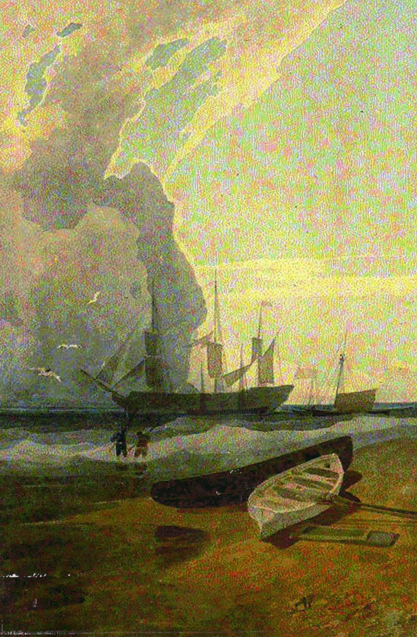 O Marte, montando em Anchor off Cromer de John Sell Cotman
