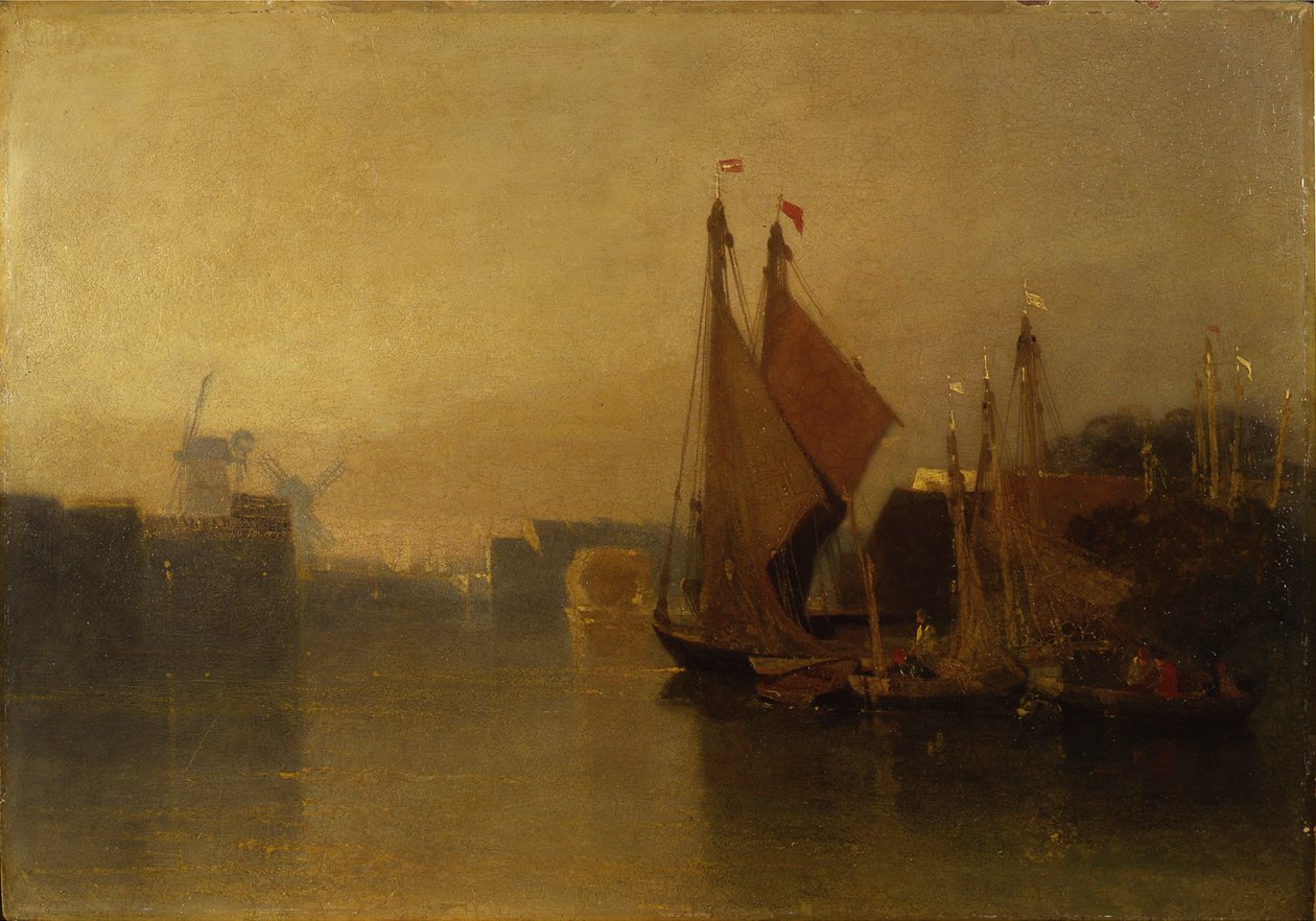 Vista da ponte de yarmouth de John Sell Cotman