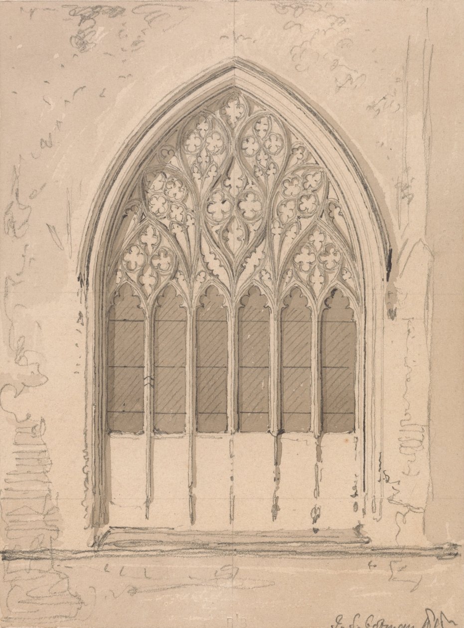 Janela ocidental, de, snettisham, igreja, norfolk de John Sell Cotman