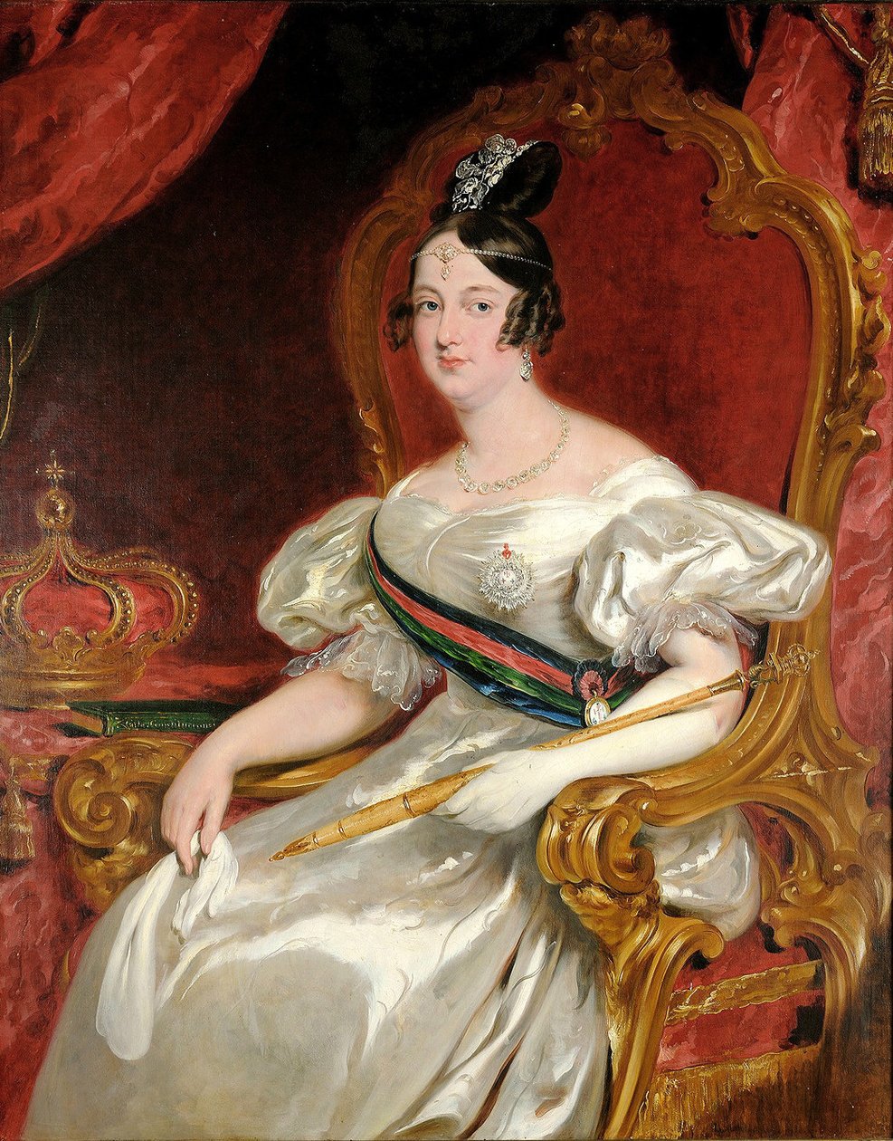 Retrato de D. Maria II, Rainha de Portugal 1819-1853 de John Simpson