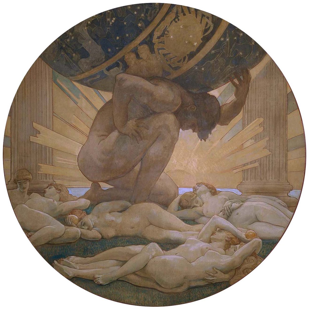 Atlas e as Hespérides de John Singer Sargent