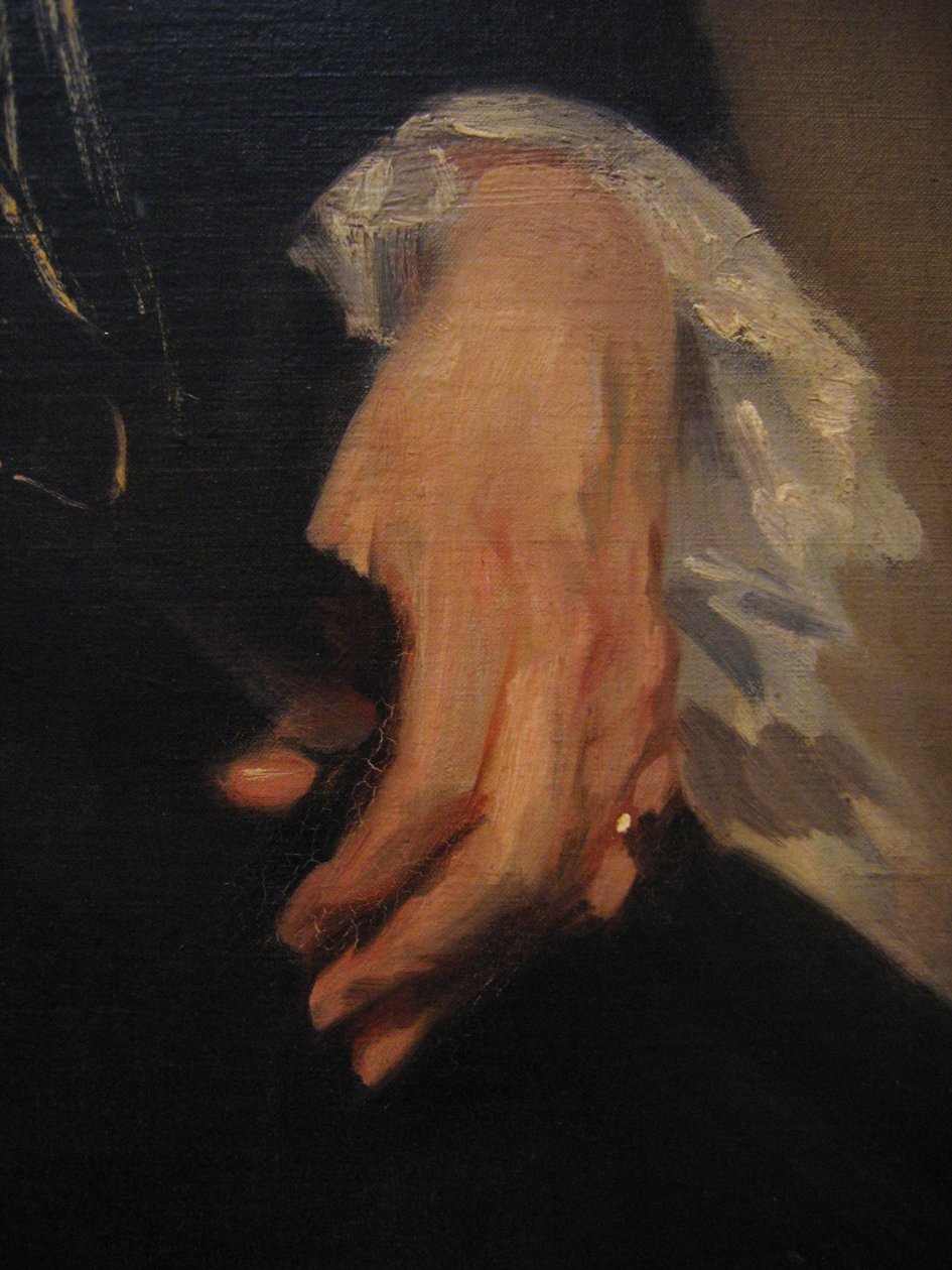 Sra. Adrian Iselin detailn de John Singer Sargent