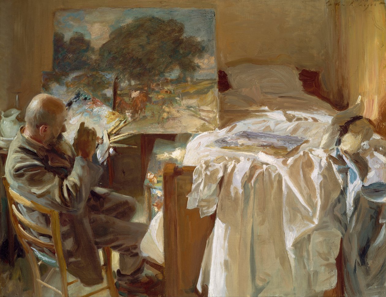 Um artista em seu estúdio de John Singer Sargent
