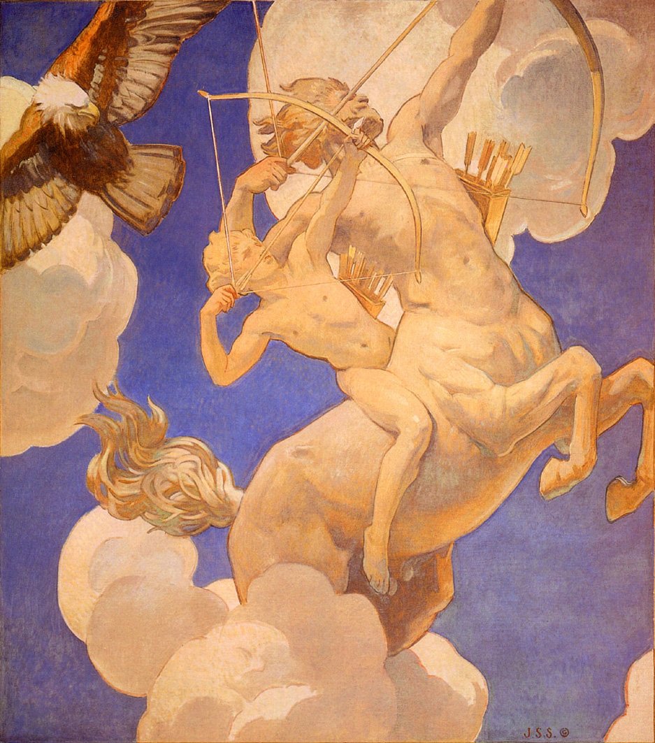Quíron e Aquiles de John Singer Sargent