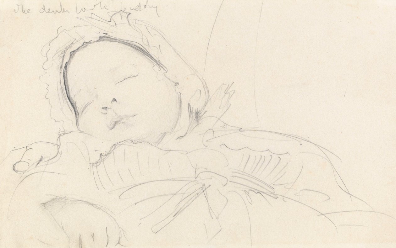 Jack Millet como um bebê (n.1888), c.1888 (grafite sobre papel) de John Singer Sargent