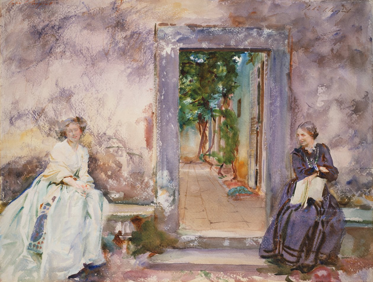 O muro do jardim de John Singer Sargent