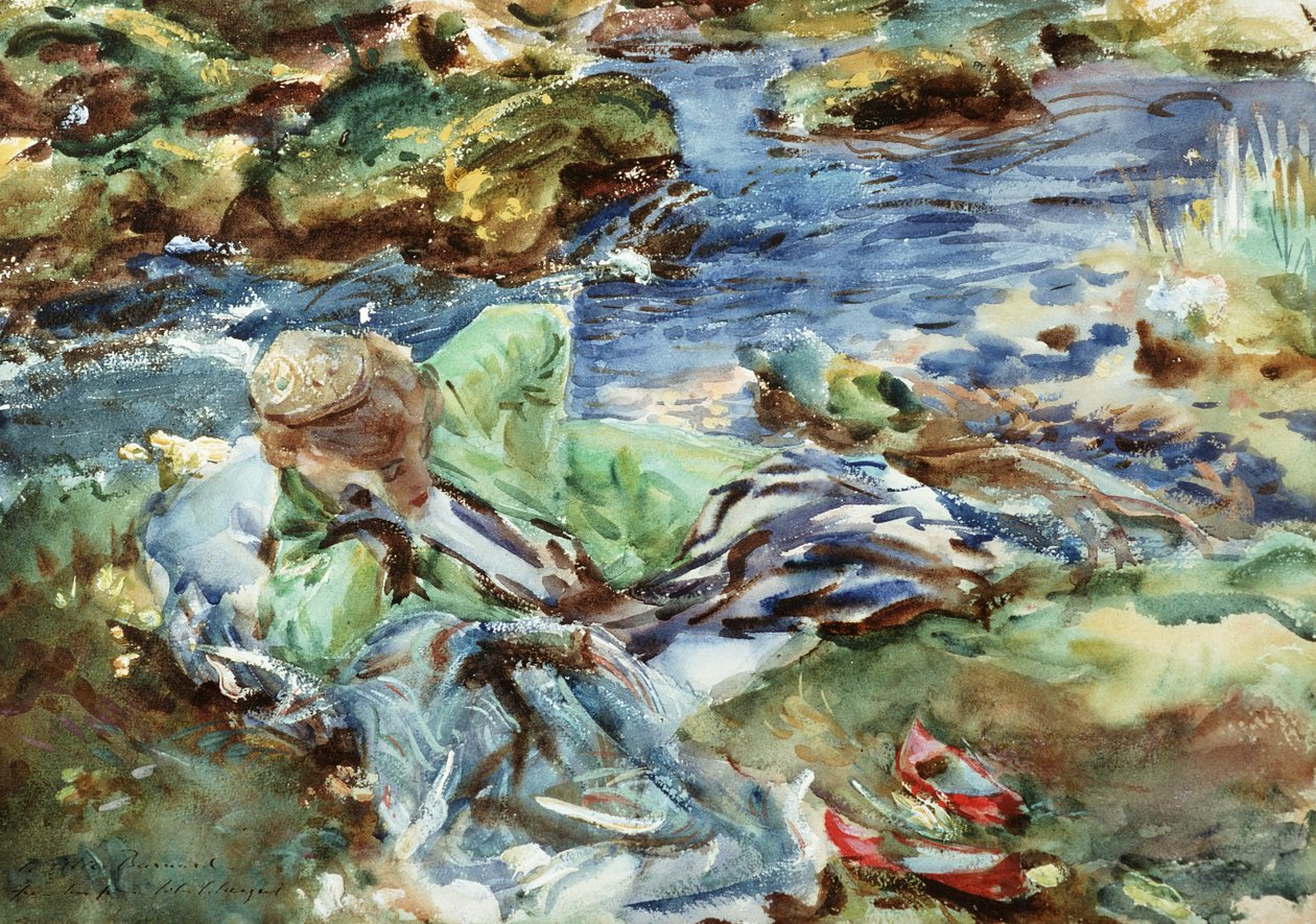 Mulher turca por um córrego de John Singer Sargent