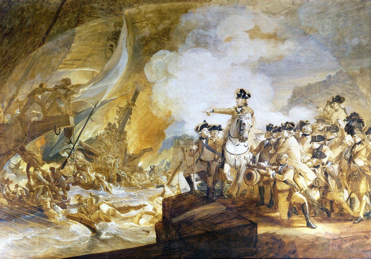 O Cerco e Socorro de Gibraltar, 14 de setembro de 1782, c.1783 de John Singleton Copley
