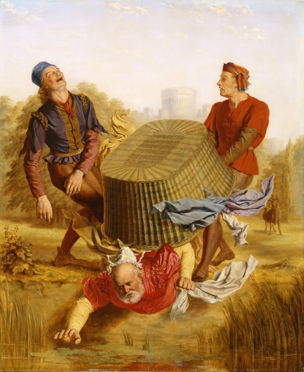 Buck lavando em Datchet Mead de &39;The Merry Wives of Windsor&39; (ato III, cena v) por William Shakespeare (1564-1616) 1849 de John Skinner Clifton
