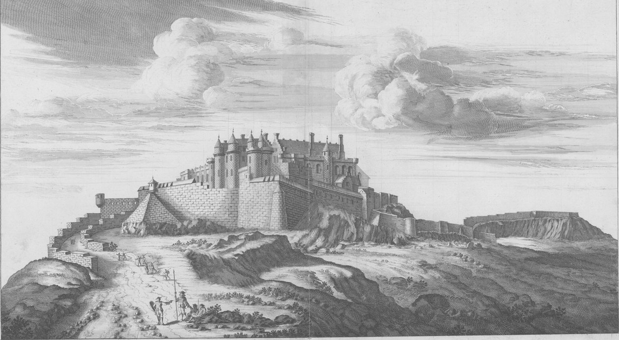 A perspectiva de seu castelo Ma&39;ties de Sterling de John Slezer