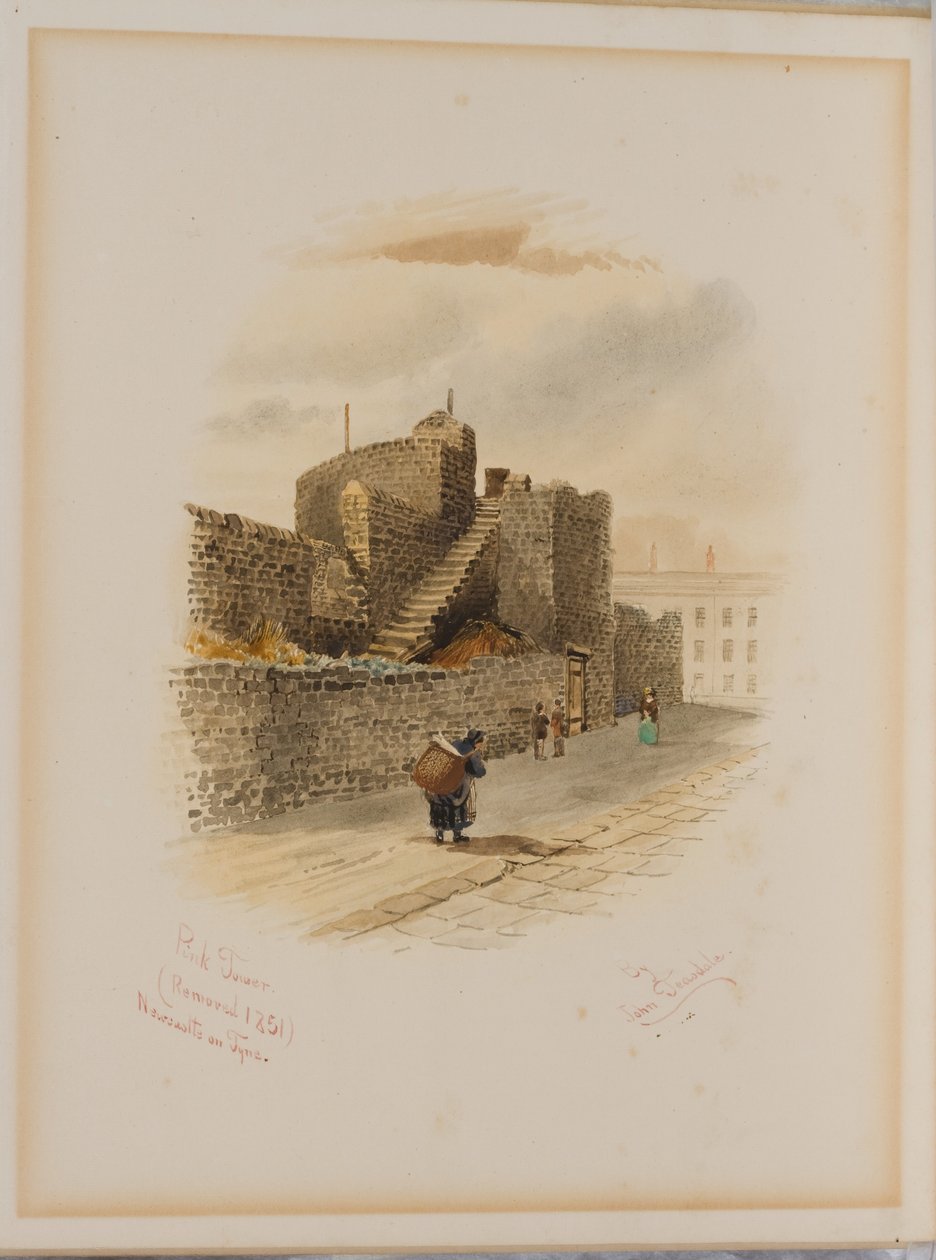 Torre-de-rosa, Newcastle upon Tyne (bodycolour) de John Teasdale