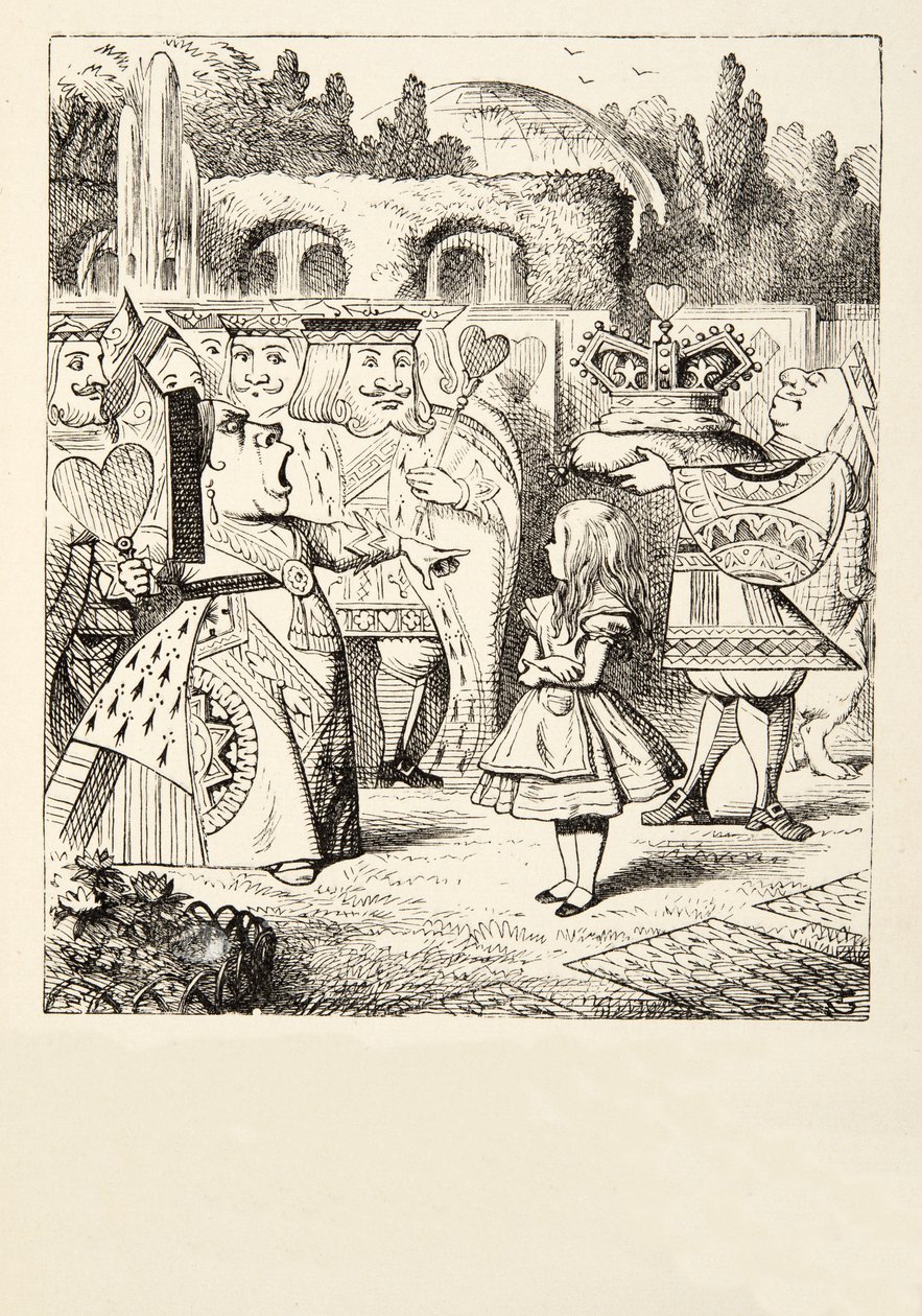 Fora com sua cabeça, de Alices Adventures in Wonderland por Lewis Carroll (1832 - 98), publicado em 1891 de John Tenniel