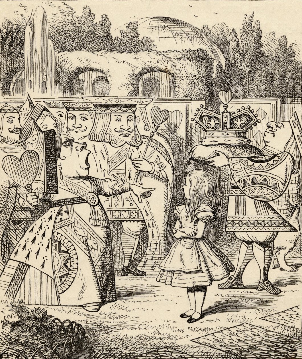 Fora com a cabeça, de "Alice no País das Maravilhas", de Lewis Carroll, publicado em 1891 de John Tenniel