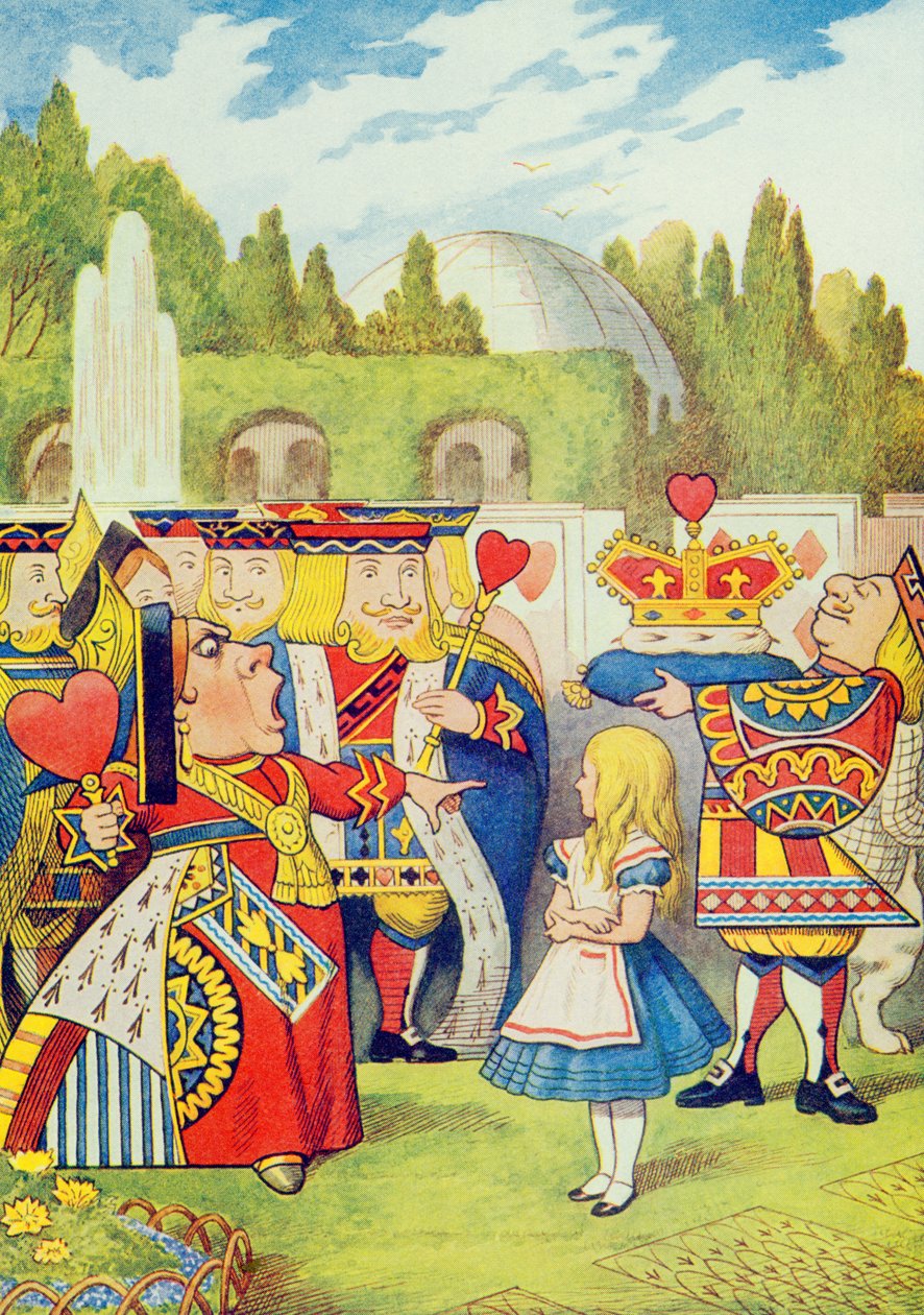 &39;A rainha chegou! E ela não está com raiva &39;, Ilustração de&39; Alice no País das Maravilhas &39;de Lewis Carroll (1832-98) de John Tenniel