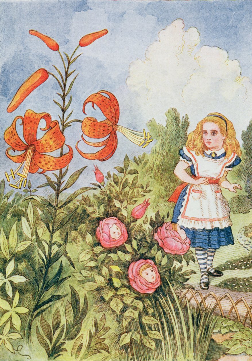Tiger Lily, de &39;Através do Espelho&39; por Lewis Carroll (1832-98) de John Tenniel