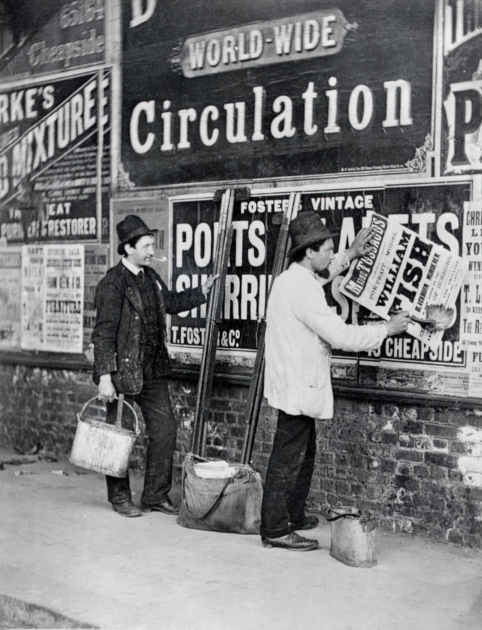Publicidade de rua, de &39;Street Life in London&39;, 1877 de John Thomson