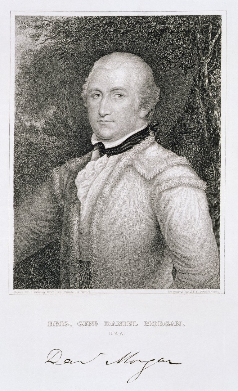 General de Brigada Daniel Morgan (1736-1802) gravado por John Francis Eugene Prud&39;Homme (1800-92) depois de um desenho de James Herring (1794-1867) do esboço original de John Trumbull