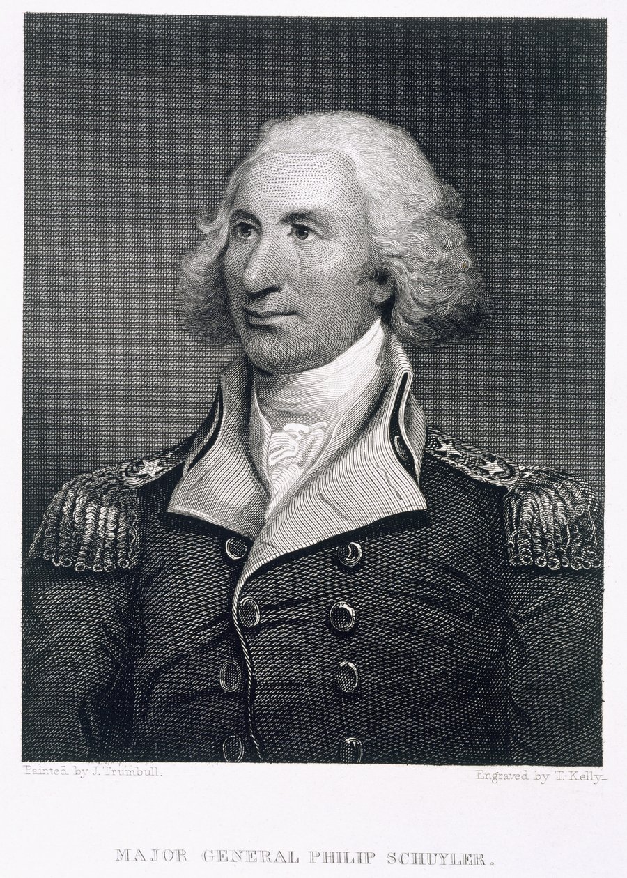 Retrato do major-general Philip Schuyler, gravado por Thomas Kelly (c.1795-c.1841) de John Trumbull