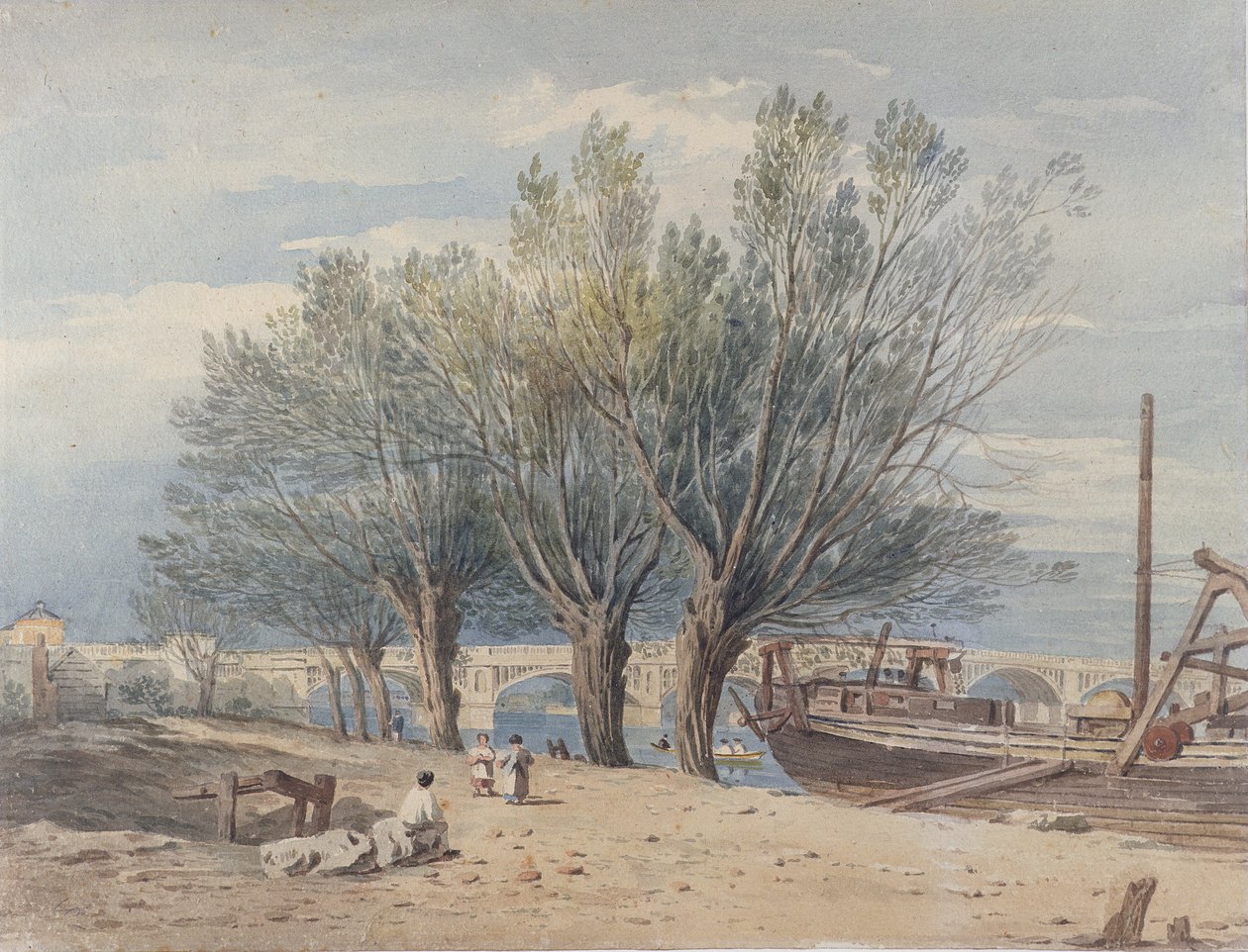 Ponte Vauxhall (wc sobre grafite) de John Varley