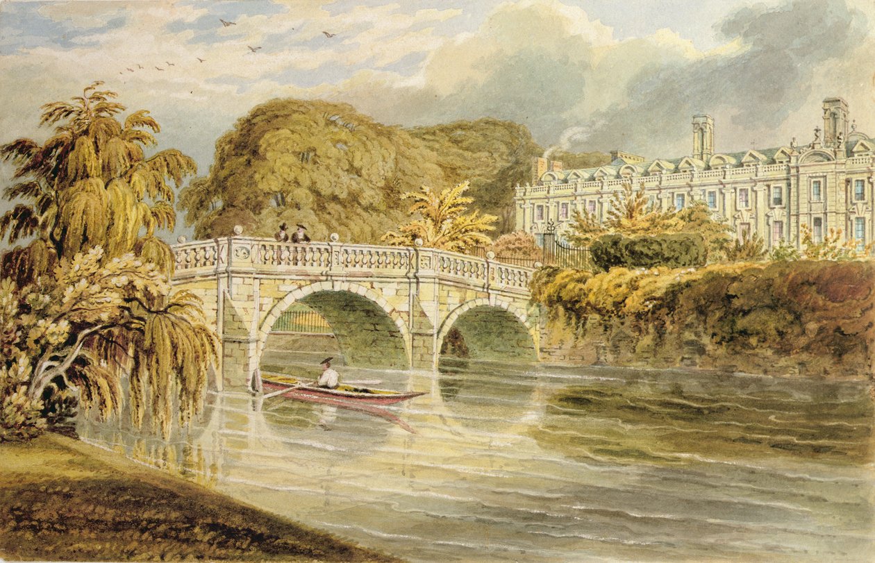 Clare Bridge no rio Cam de John Ward