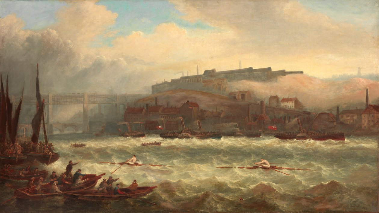 Cooper versus Chambers, Race on the Tyne, 1865 de John Warkup Swift