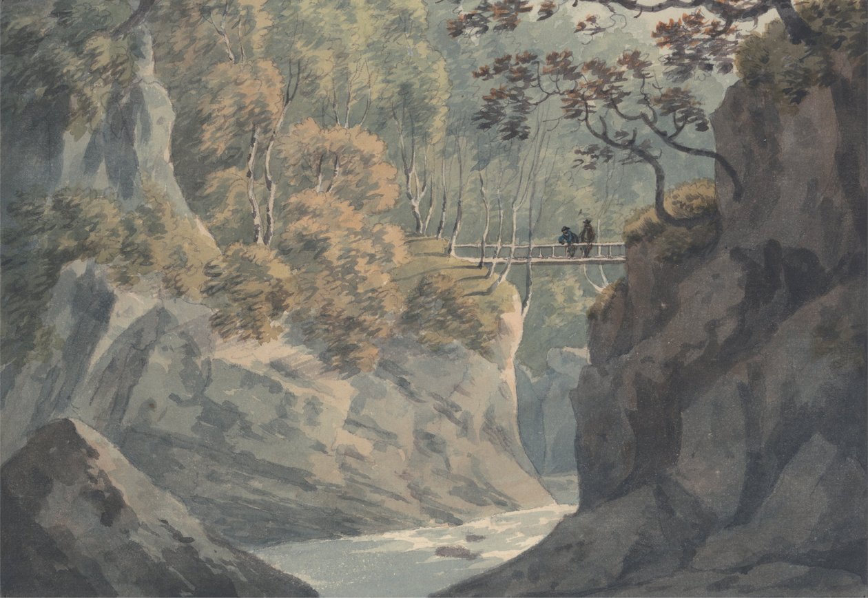 Ponte Alpina e Woodland Cenário perto de Pistil y Maw de John Warwick Smith